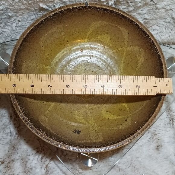 1950 Handmade vintage pottery bowl. Signed - Picture 5 of 8
